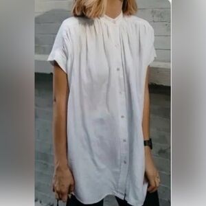 WILFRED | “Bertillon” oversized Short Sleeve Button-Up Blouse XXS